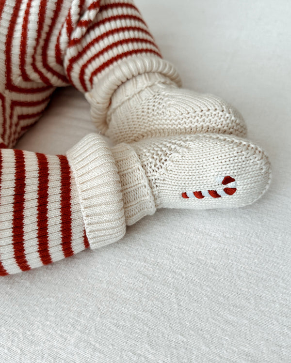 candy-cane-embroidered-booties Sophia's Style-1